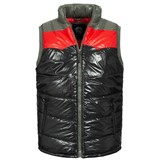 LEMON & SODA BODYWARMER CONTRAST BLK/RED/GREY