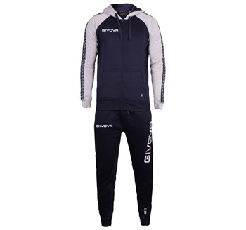 GIVOVA TRACKSUIT ITALIA WITH CAP NAV/L. GREY