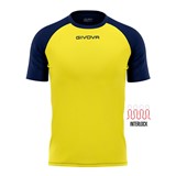 GIVOVA CAPO SHIRT MC YELLOW/NAV