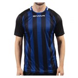 GIVOVA INTERLOCK SHIRT TRATTO BLK/ROY