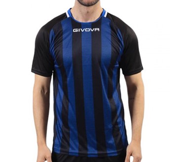 GIVOVA INTERLOCK SHIRT TRATTO BLK/ROY