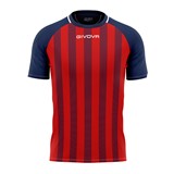 GIVOVA INTERLOCK SHIRT TRATTO BLU/RED