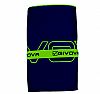 GIVOVA TOWEL BIG NICROFIBER BLK/GREEN FL